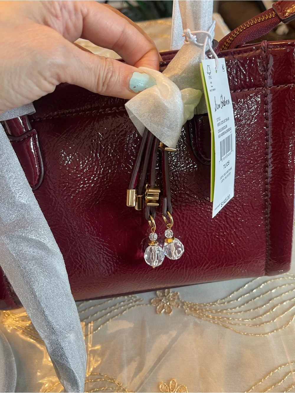 NWT Sam Edelman holiday small satchel bag color Bordeaux
